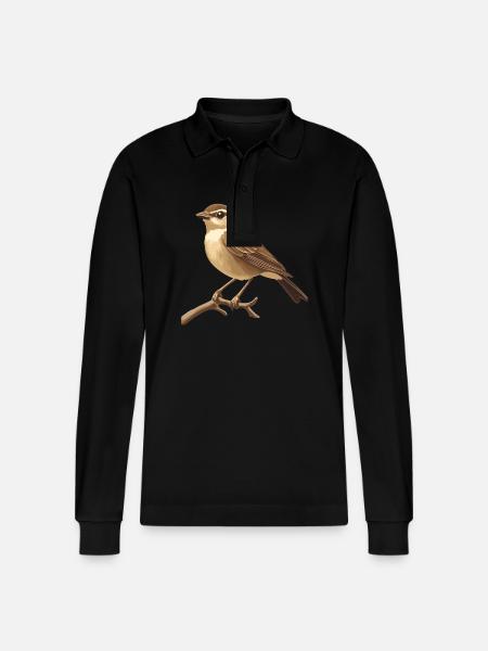 Nightingales Nightingale - Stanley/Stella Organic Unisex Long-Sleeved Polo Shirt Prepster - black