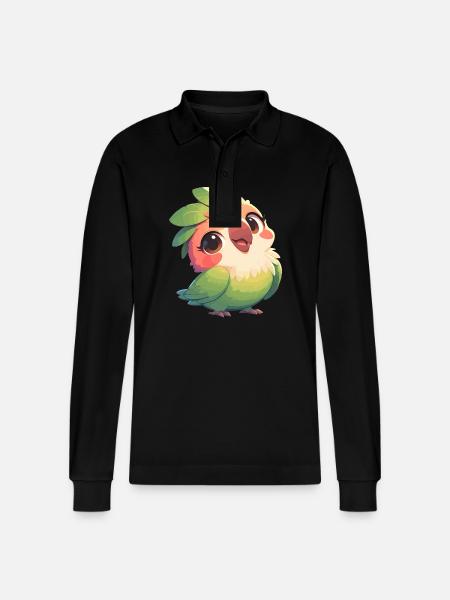 Papageie Papagei - Stanley/Stella Unisex Bio-Langarm-Poloshirt Prepster - Schwarz