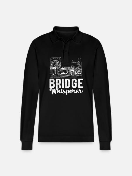 Bridge Engineer Bridge Construction - Stanley/Stella Organic Unisex Long-Sleeved Polo Shirt Prepster - black