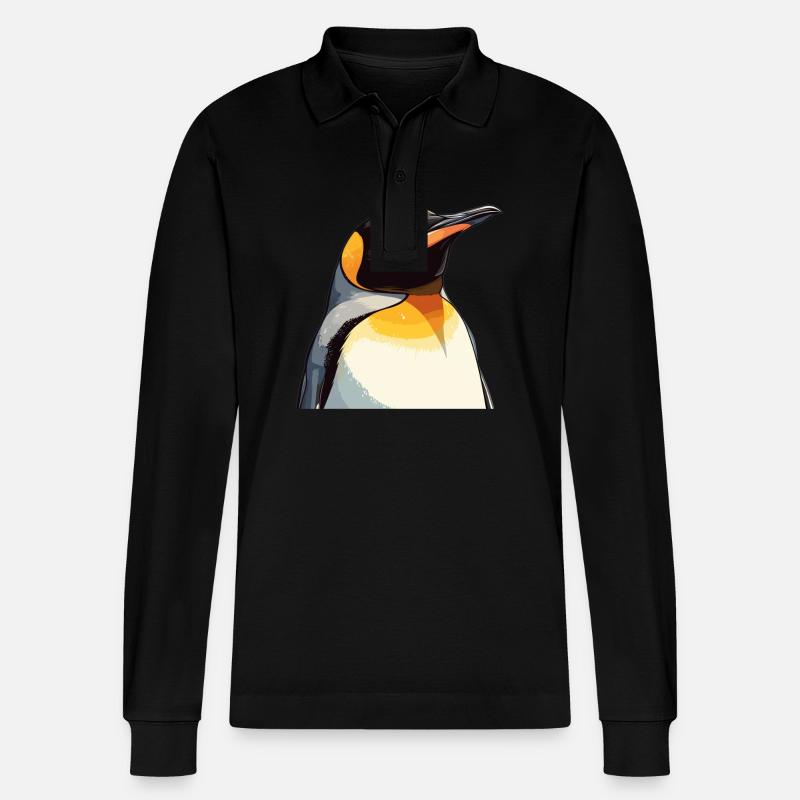 Pinguine Pinguin - Stanley/Stella Unisex Bio-Langarm-Poloshirt Prepster - Schwarz