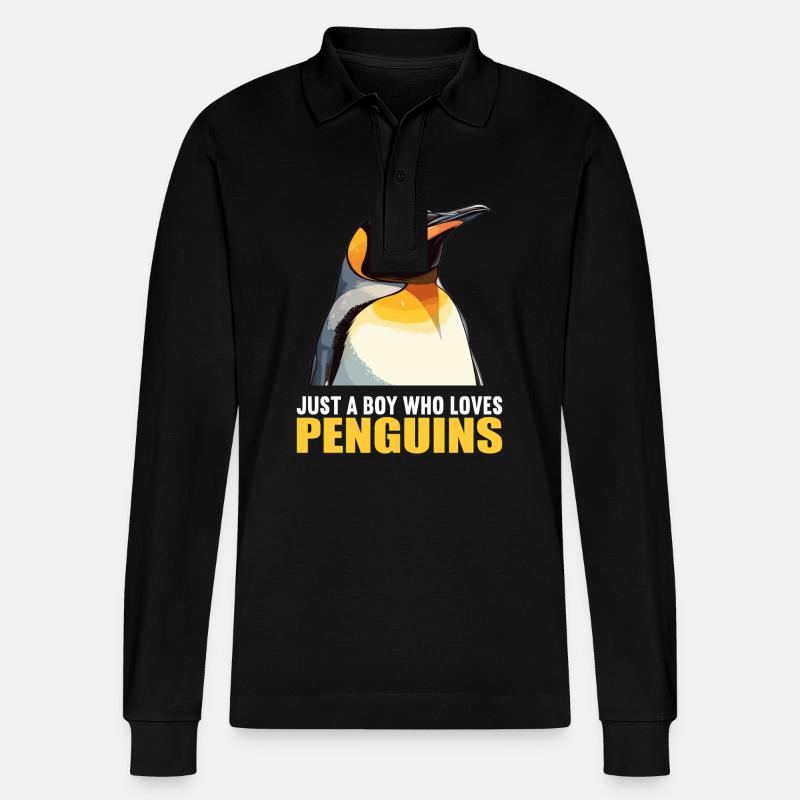 Pingouins Pingouin - Polo à manches longues bio PREPSTER Stanley/Stella Unisexe - noir