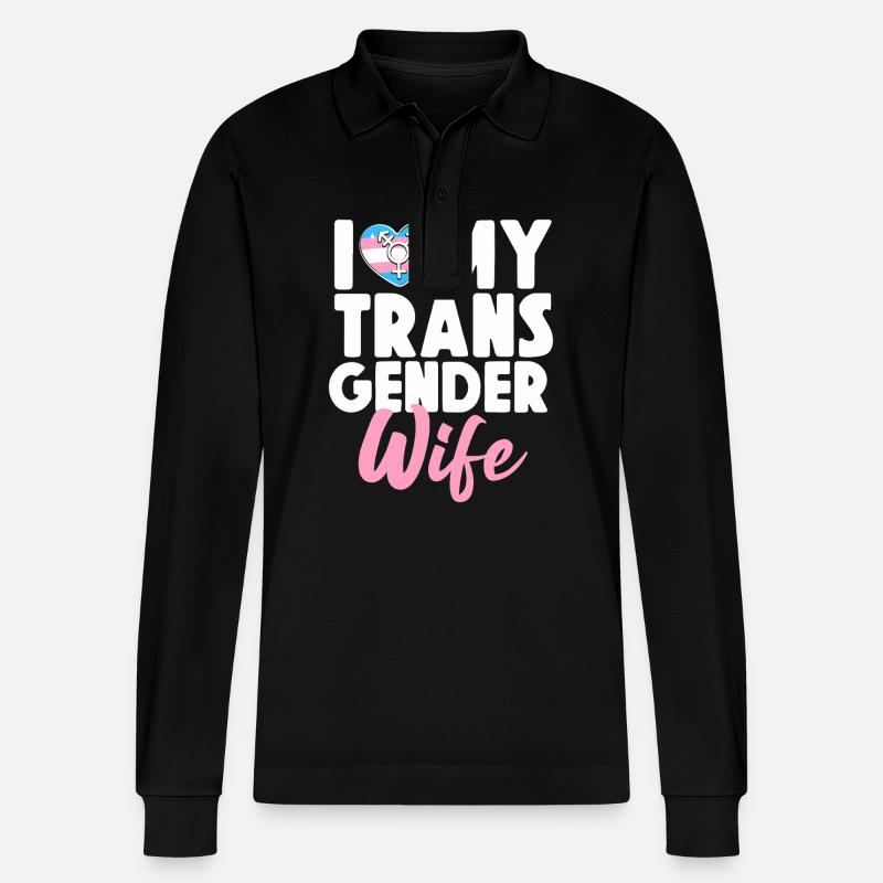 Fierté LGBT transgenre - Polo à manches longues bio PREPSTER Stanley/Stella Unisexe - noir