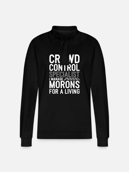 Private Security Professional Bodyguard Vip - Stanley/Stella Organic Unisex Long-Sleeved Polo Shirt Prepster - black
