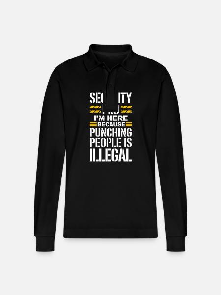 Private Security Professional Bodyguard Vip - Stanley/Stella Organic Unisex Long-Sleeved Polo Shirt Prepster - black