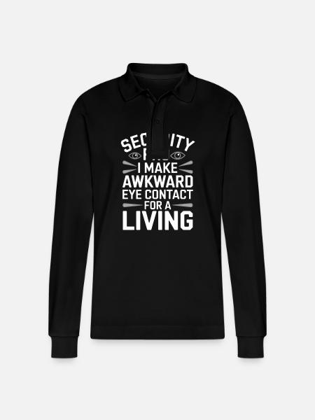 Private Security Professional Bodyguard Vip - Stanley/Stella Organic Unisex Long-Sleeved Polo Shirt Prepster - black