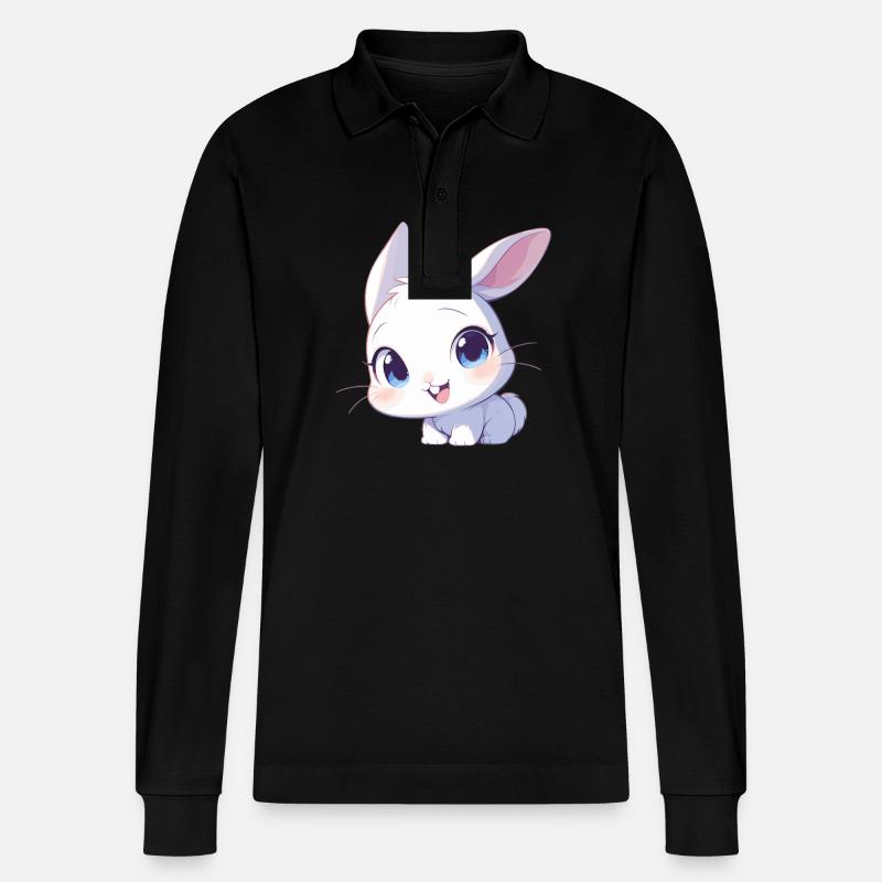 Lapin Lapin - Polo à manches longues bio PREPSTER Stanley/Stella Unisexe - noir