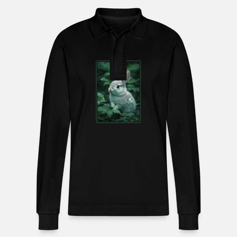 Hasen Hase - Stanley/Stella Unisex Bio-Langarm-Poloshirt Prepster - Schwarz