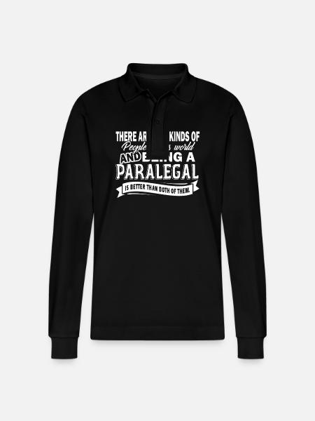 Paralegal Being A Paralegal - Stanley/Stella Organic Unisex Long-Sleeved Polo Shirt Prepster - black