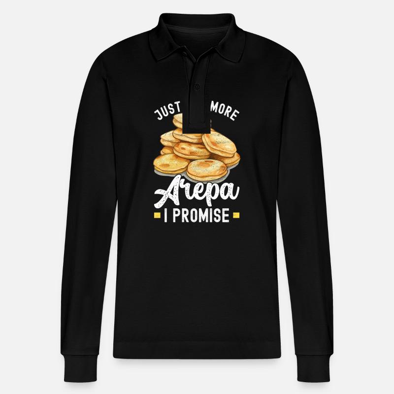 Arepas vénézuélienne - Polo à manches longues bio PREPSTER Stanley/Stella Unisexe - noir