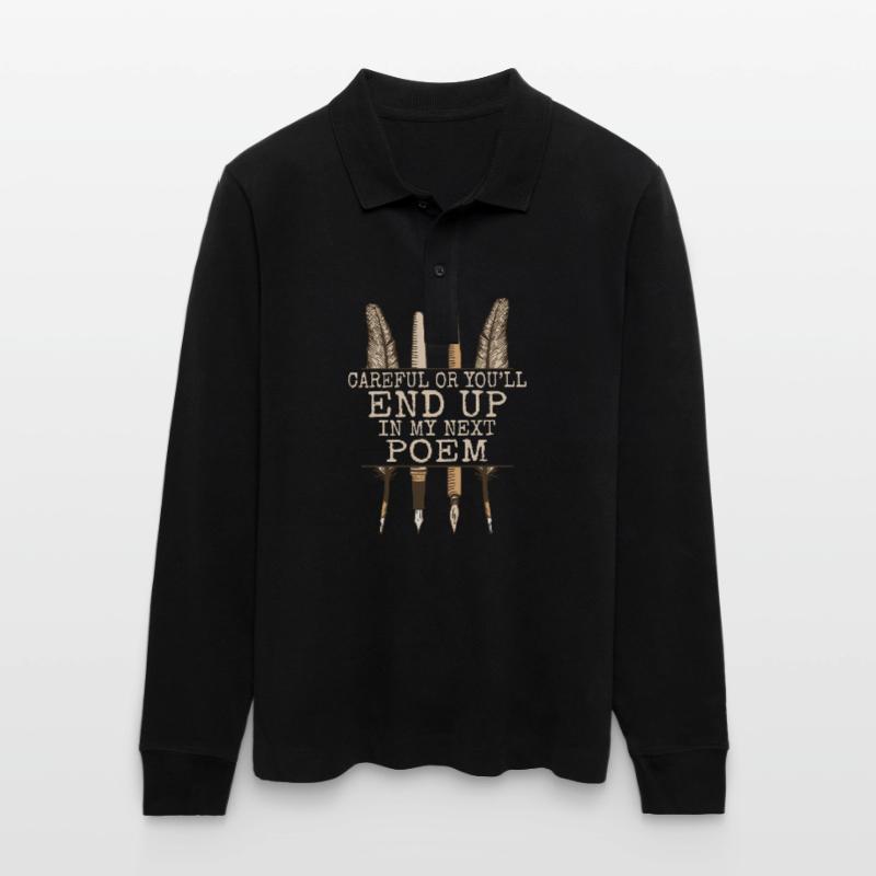 Vorsicht Oder Du Landest In Meinem Nächsten Stanley/Stella Unisex Bio-Langarm-Poloshirt Prepster