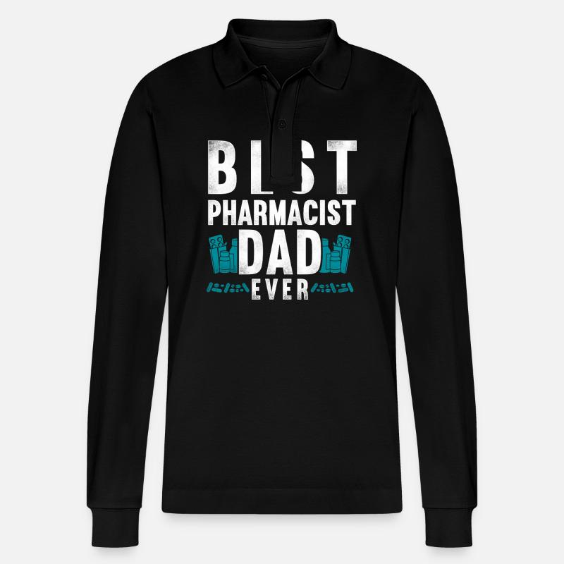 Pharmacy Tech Technician - Stanley/Stella Unisex Bio-Langarm-Poloshirt Prepster - Schwarz