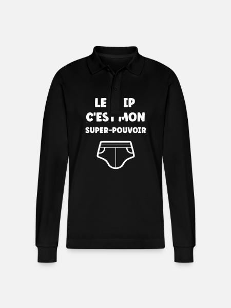 Slip - Polo à manches longues bio PREPSTER Stanley/Stella Unisexe - noir