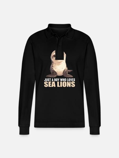 Seelöwen Seelöwe - Stanley/Stella Unisex Bio-Langarm-Poloshirt Prepster - Schwarz