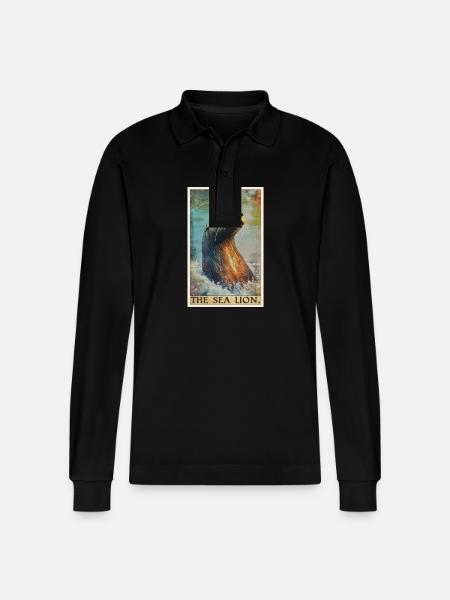 Seelöwen Seelöwe - Stanley/Stella Unisex Bio-Langarm-Poloshirt Prepster - Schwarz