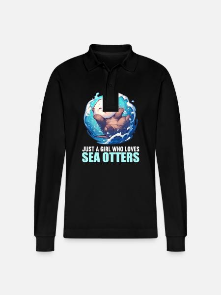 Seeotter - Stanley/Stella Unisex Bio-Langarm-Poloshirt Prepster - Schwarz