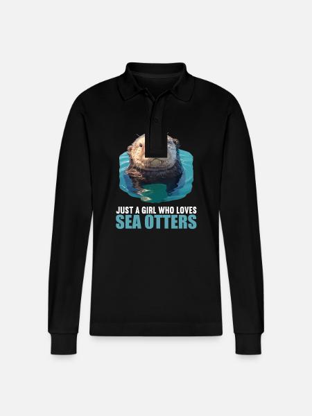 Seeotter - Stanley/Stella Unisex Bio-Langarm-Poloshirt Prepster - Schwarz
