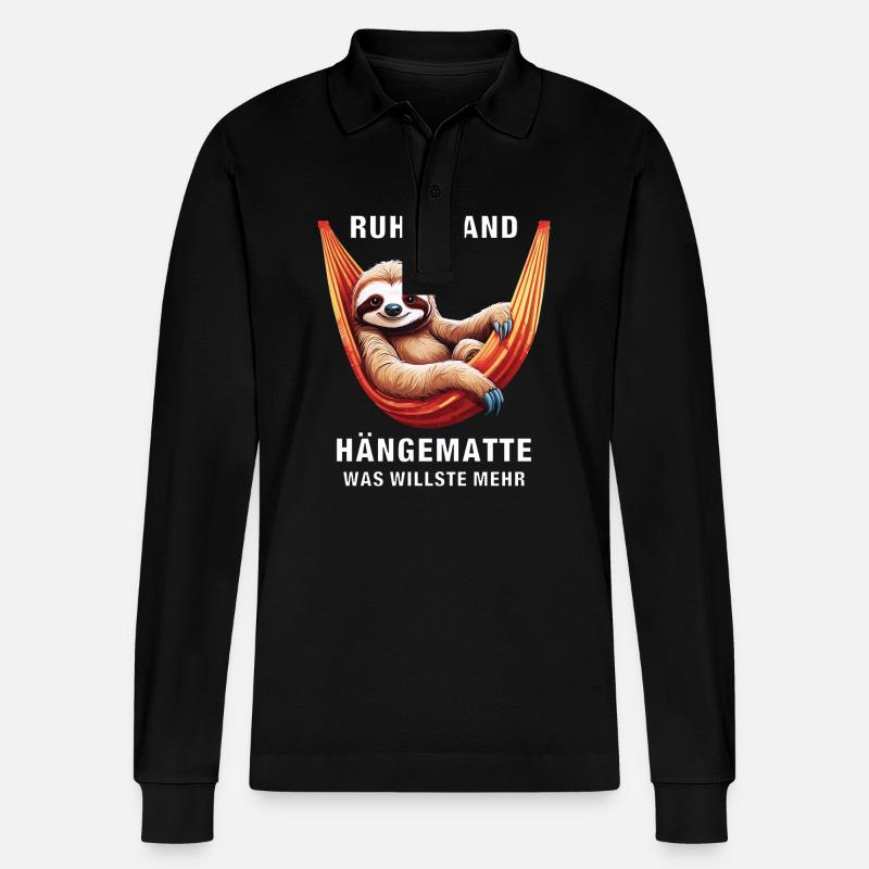 RETRAITE DANS LE HAMAC - Polo à manches longues bio PREPSTER Stanley/Stella Unisexe - noir