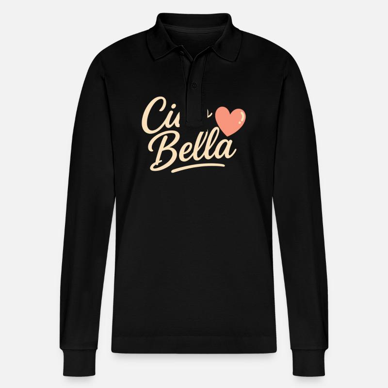 Ciao Bella - Stanley/Stella Unisex Bio-Langarm-Poloshirt Prepster - Schwarz