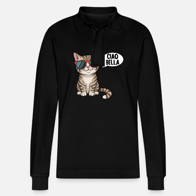 Ciao Bella - Stanley/Stella Unisex Bio-Langarm-Poloshirt Prepster - Schwarz