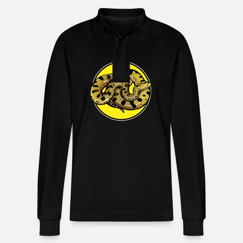 Anacondas Anaconda - Polo à manches longues bio PREPSTER Stanley/Stella Unisexe - noir