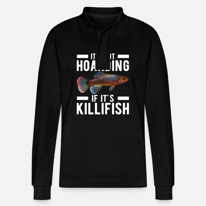 Killifisch Eierlegender Zahnkrapfen Aquarium - Stanley/Stella Unisex Bio-Langarm-Poloshirt Prepster - Schwarz