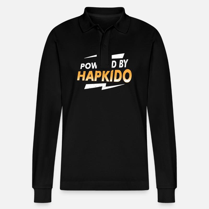 Propulsé par Hapkido - Polo à manches longues bio PREPSTER Stanley/Stella Unisexe - noir