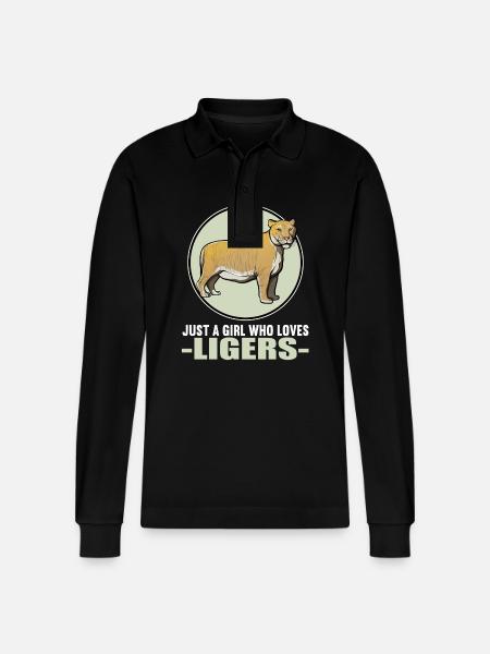 Ligers Liger - Stanley/Stella Unisex Bio-Langarm-Poloshirt Prepster - Schwarz
