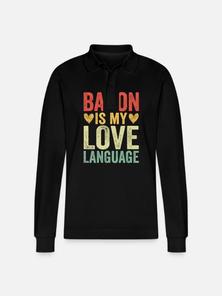 Bacon Is My Love Language - Stanley/Stella Organic Unisex Long-Sleeved Polo Shirt Prepster - black