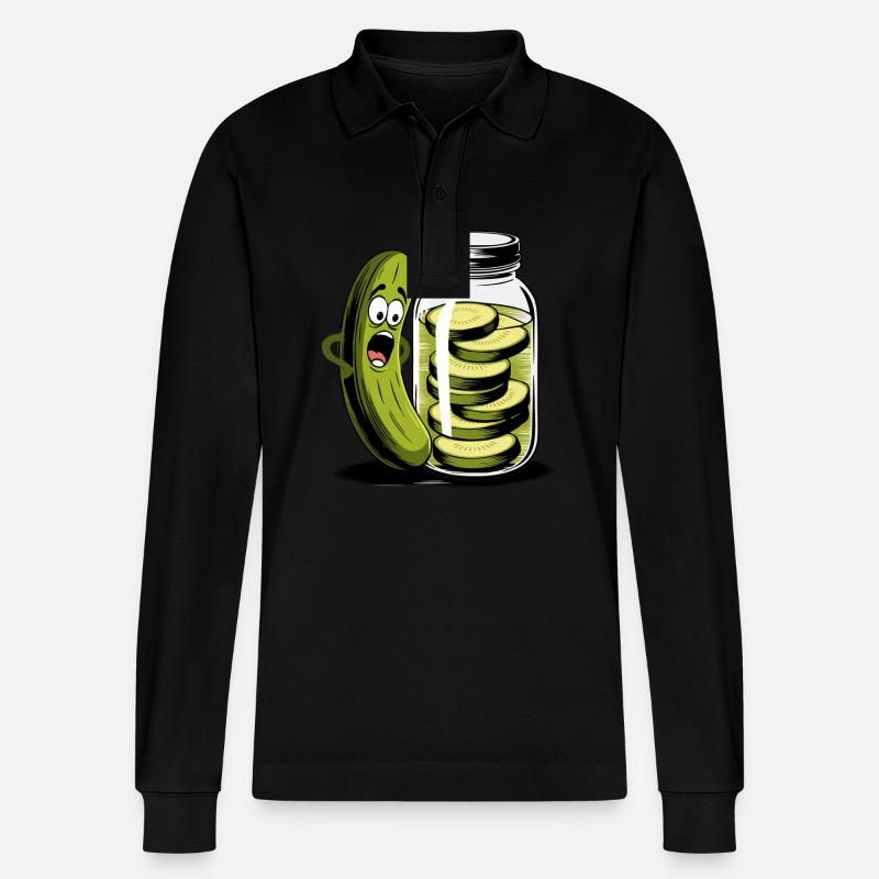 Concombre Concombre Pot - Polo à manches longues bio PREPSTER Stanley/Stella Unisexe - noir