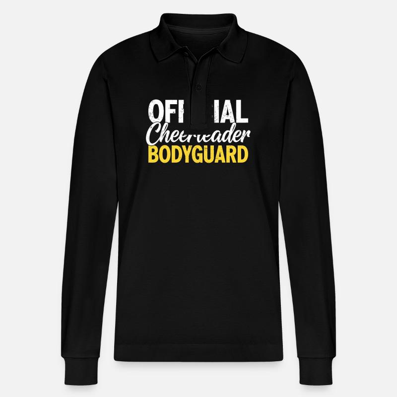 Official Cheerleader Bodyguard - Stanley/Stella Unisex Bio-Langarm-Poloshirt Prepster - Schwarz