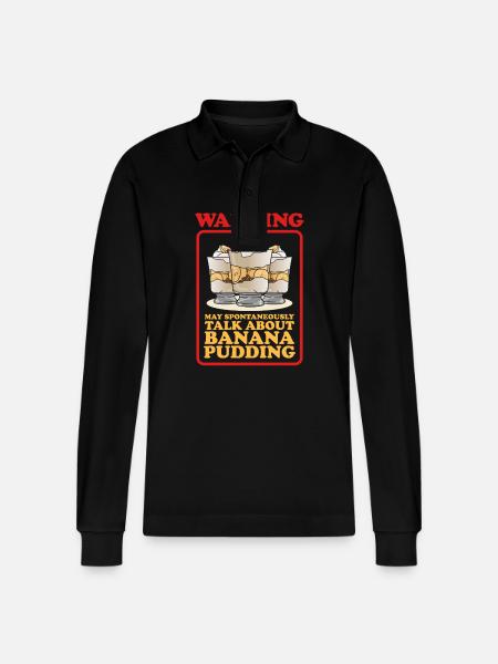 Bananenpudding Bananen Pudding Geschenke - Stanley/Stella Unisex Bio-Langarm-Poloshirt Prepster - Schwarz
