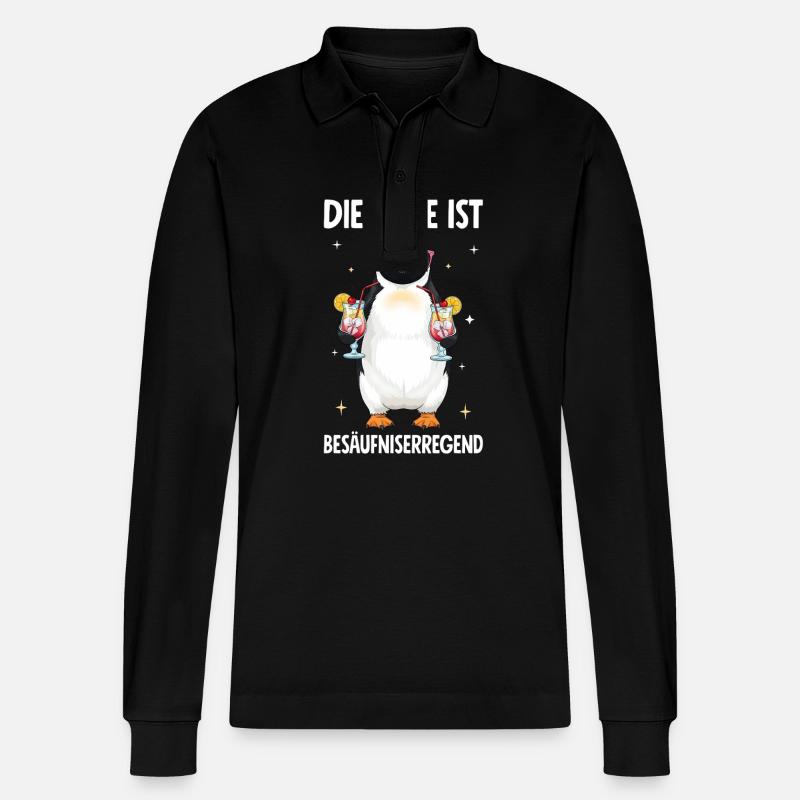 Die Lage Ist Besäufniserregend - Stanley/Stella Unisex Bio-Langarm-Poloshirt Prepster - Schwarz