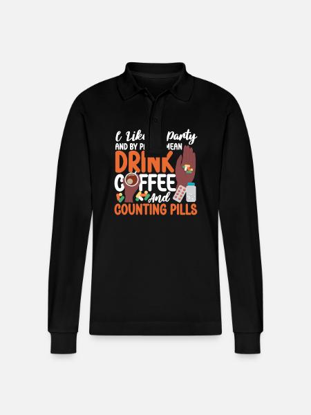 Pharmacy Tech Technician - Stanley/Stella Organic Unisex Long-Sleeved Polo Shirt Prepster - black