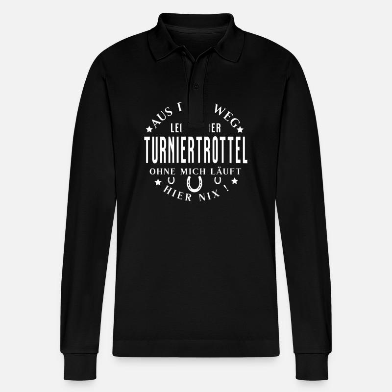 Legendärer Turniertrottel - Stanley/Stella Unisex Bio-Langarm-Poloshirt Prepster - Schwarz