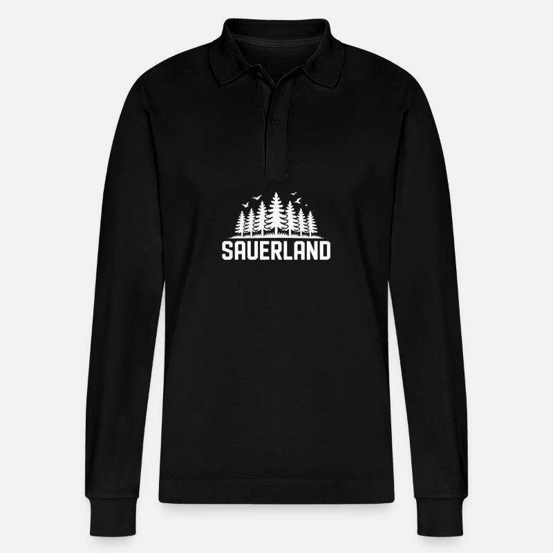 Sauerland - Stanley/Stella Unisex Bio-Langarm-Poloshirt Prepster - Schwarz