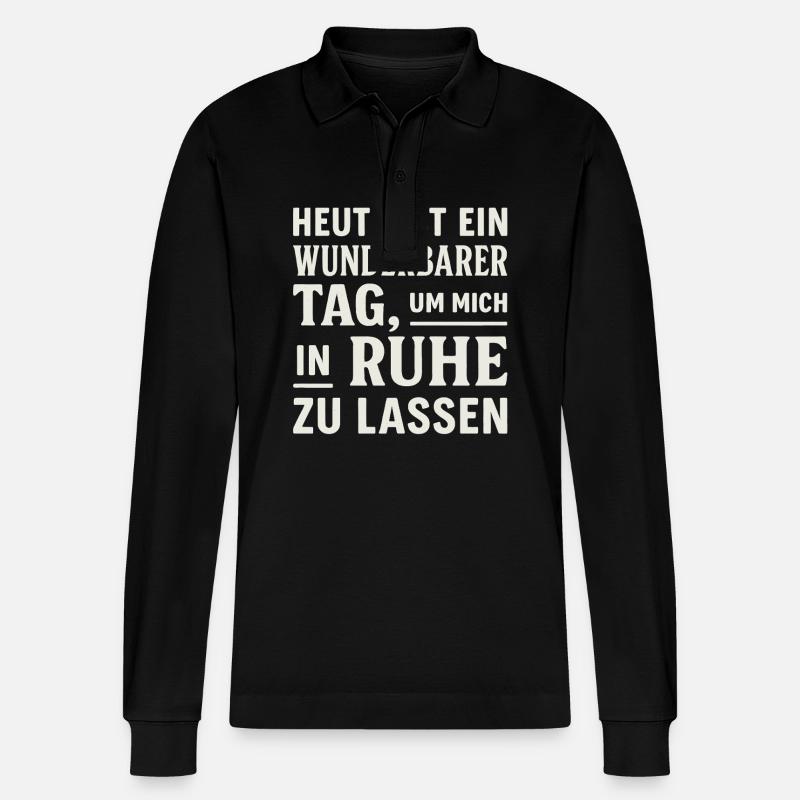 Leave Alone – design sarcastique - Polo à manches longues bio PREPSTER Stanley/Stella Unisexe - noir