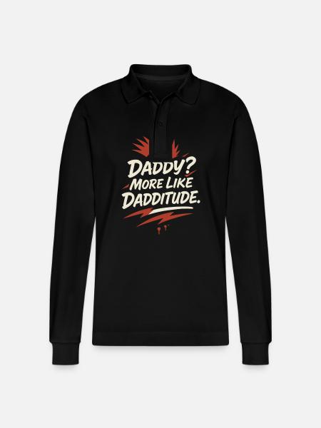 Punk Dad Alternative Paternity Rebellious - Stanley/Stella Organic Unisex Long-Sleeved Polo Shirt Prepster - black