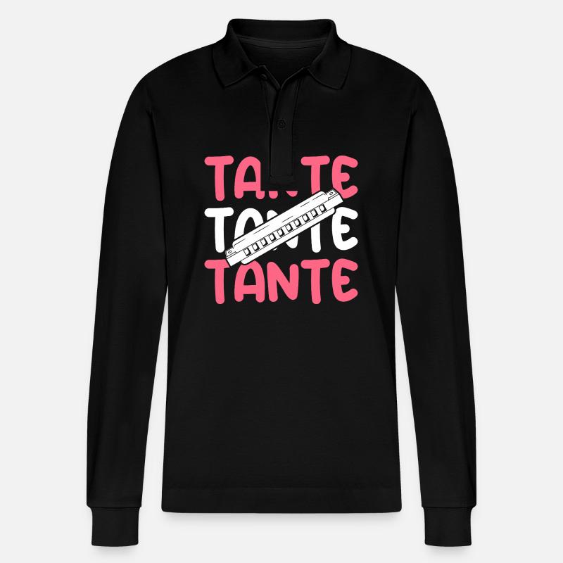 Harmonica Tante Harmonica - Polo à manches longues bio PREPSTER Stanley/Stella Unisexe - noir