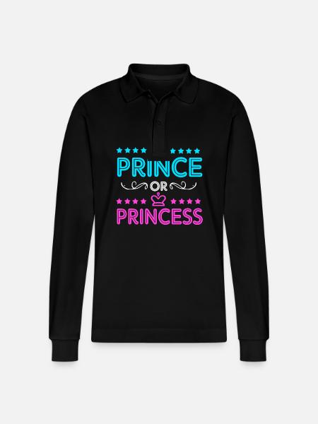 Gender Reveal - Stanley/Stella Organic Unisex Long-Sleeved Polo Shirt Prepster - black