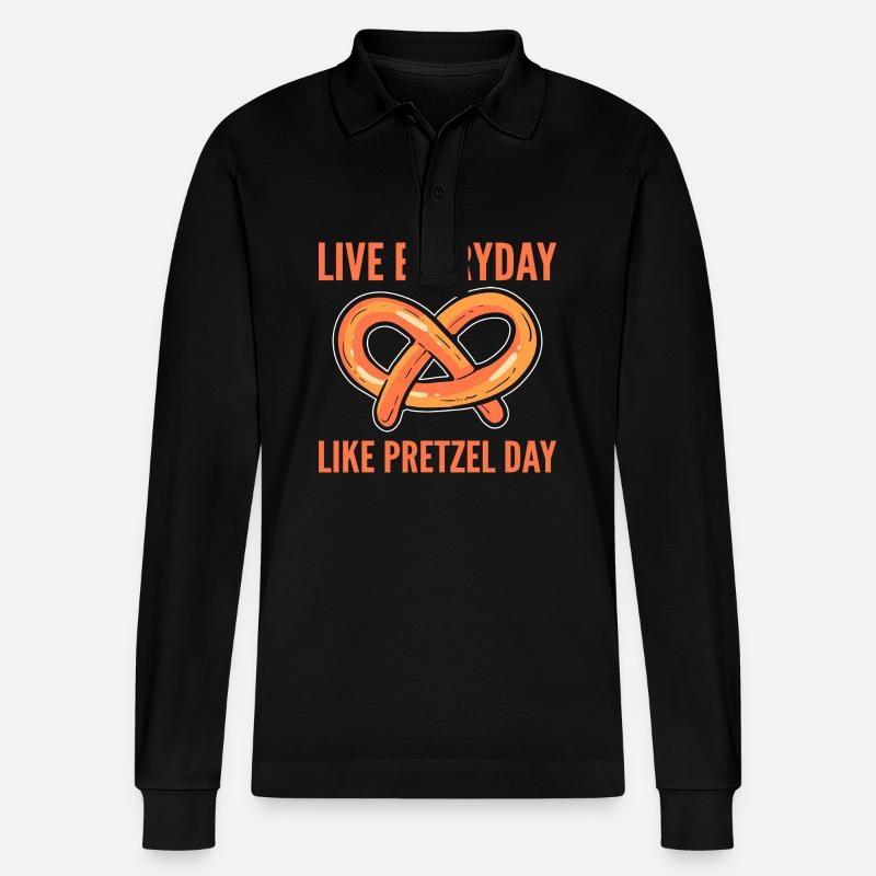 Brezel - Stanley/Stella Unisex Bio-Langarm-Poloshirt Prepster - Schwarz