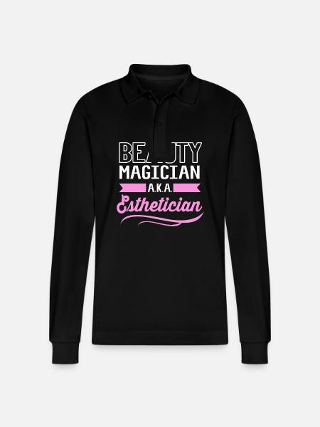 Beautician - Stanley/Stella Organic Unisex Long-Sleeved Polo Shirt Prepster - black