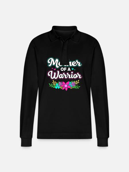Thyroid cancer - Stanley/Stella Organic Unisex Long-Sleeved Polo Shirt Prepster - black