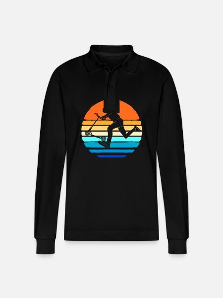 Scooter Roller - Stanley/Stella Organic Unisex Long-Sleeved Polo Shirt Prepster - black
