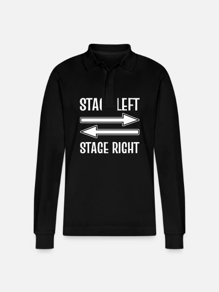 Theatre - Stanley/Stella Organic Unisex Long-Sleeved Polo Shirt Prepster - black