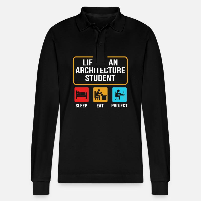 Architecte Architecture - Polo à manches longues bio PREPSTER Stanley/Stella Unisexe - noir