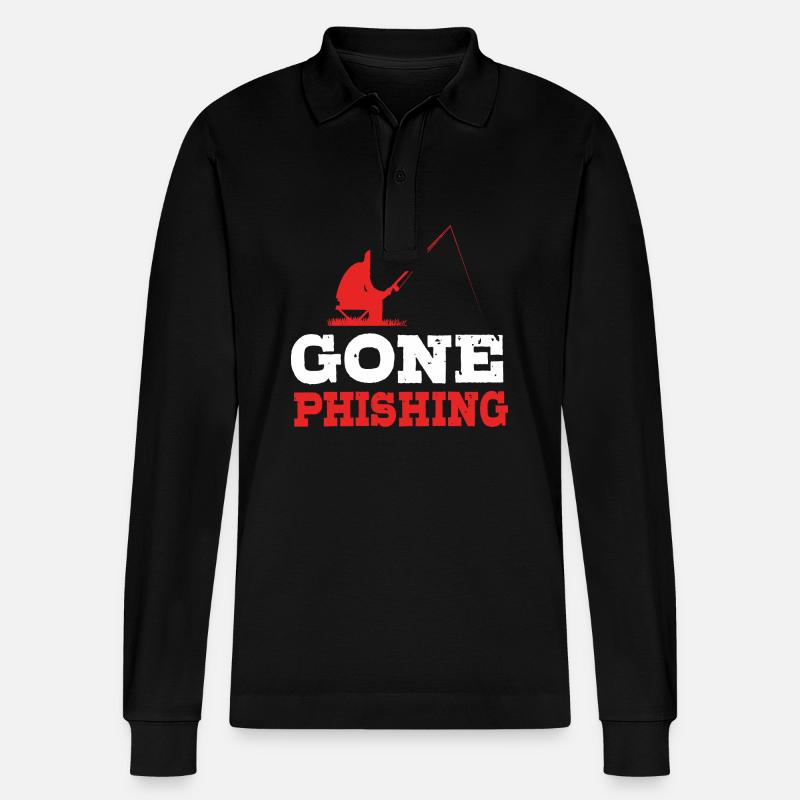 Cybersecurity Cyber Programmer Hacker - Stanley/Stella Organic Unisex Long-Sleeved Polo Shirt Prepster - black