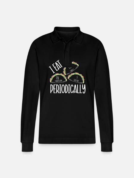 Periodic table - Stanley/Stella Organic Unisex Long-Sleeved Polo Shirt Prepster - black