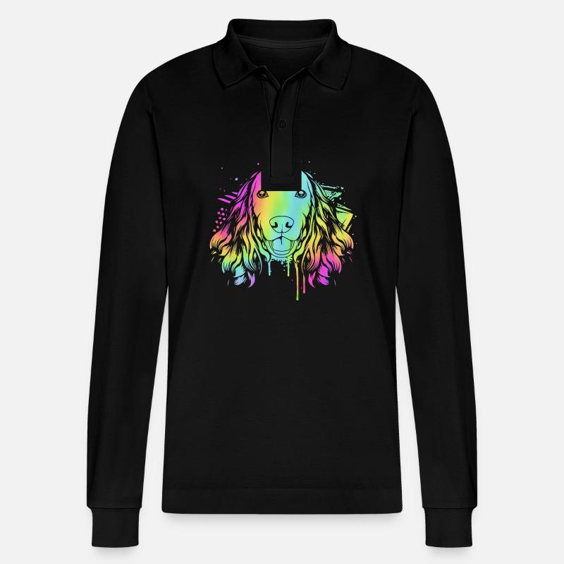 Cocker Spaniel - Stanley/Stella Unisex Bio-Langarm-Poloshirt Prepster - Schwarz