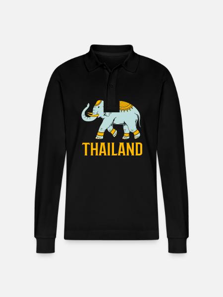 Thailand - Stanley/Stella Organic Unisex Long-Sleeved Polo Shirt Prepster - black