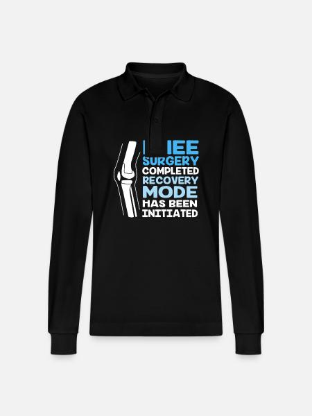 Knee Surgery - Stanley/Stella Organic Unisex Long-Sleeved Polo Shirt Prepster - black